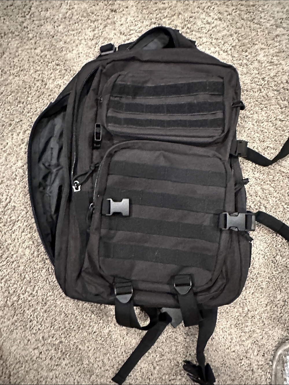 Tactical Black Men's Backpack - Durable Everyday Carry